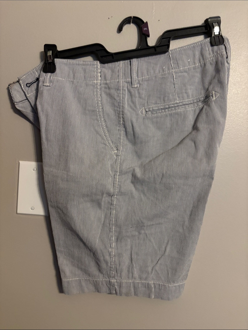 Men's American Eagle Seersucker Stripe Shorts -  Blue/White